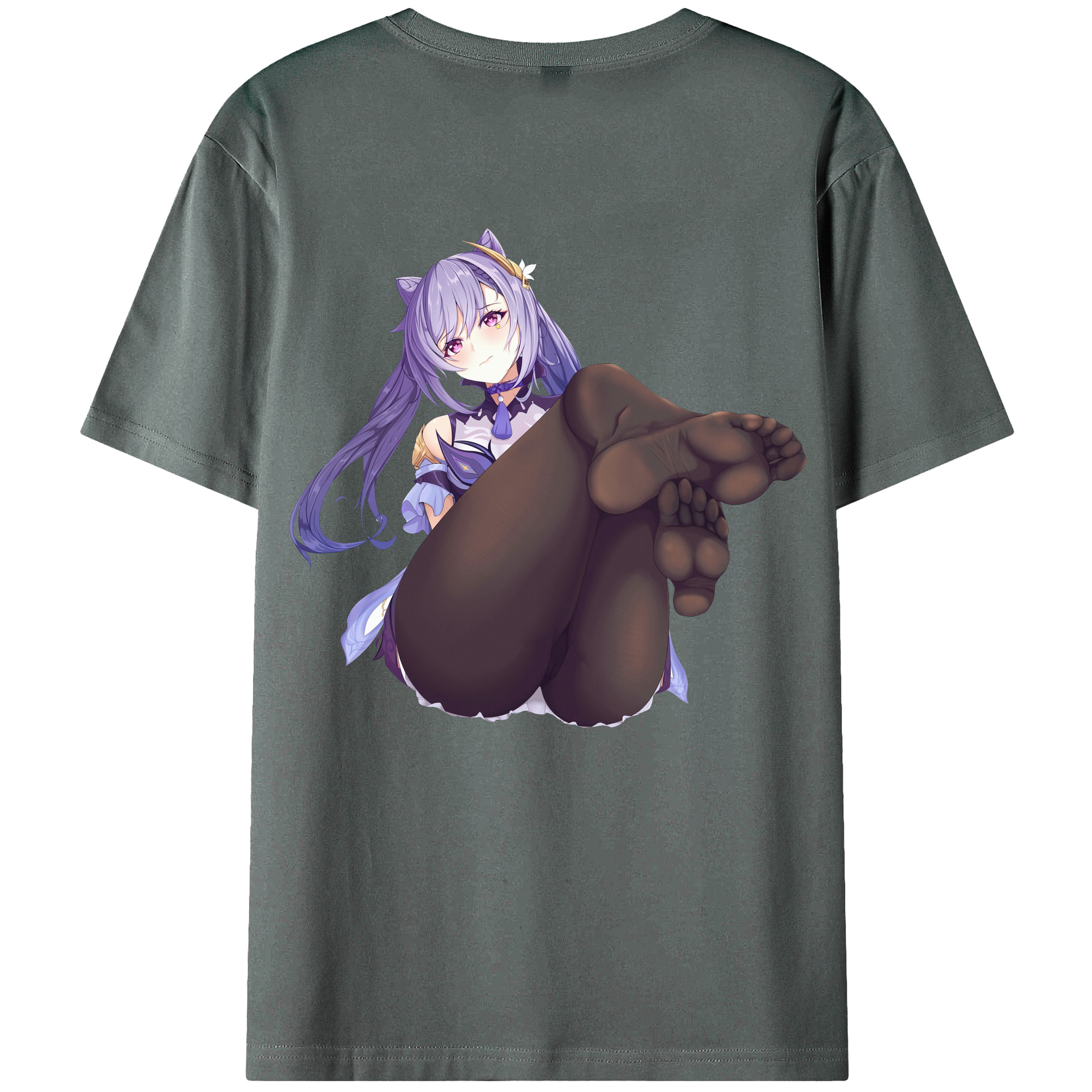 げんし神 刻晴 こくせい genshin Kokusei 綿100％半袖Tシャツ（背面プリント）